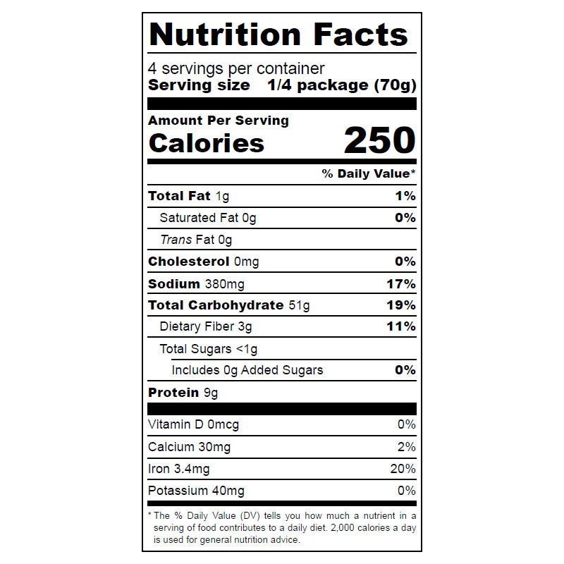 Nutrition facts label for dill-icious pasta saladon a white background